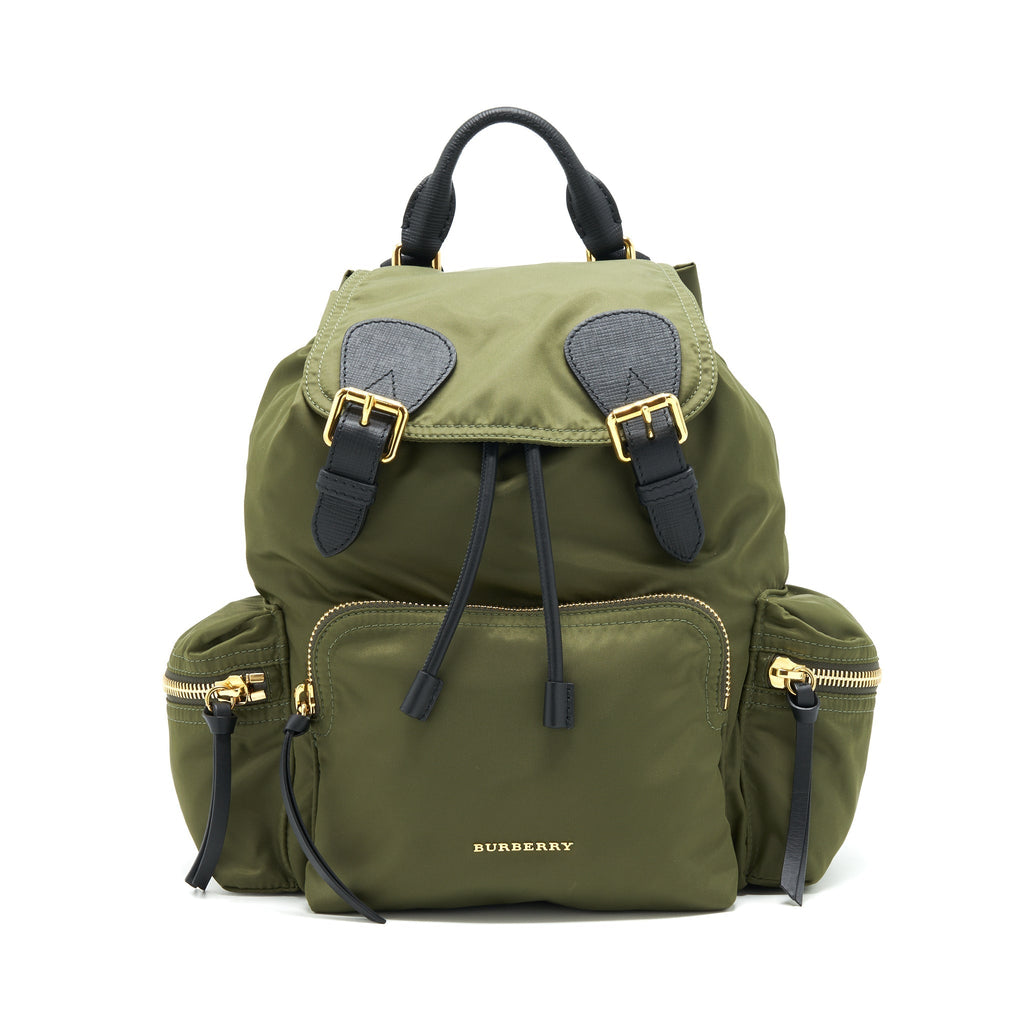 NYLON RUCKSACK BACKPACK GREEN GHW