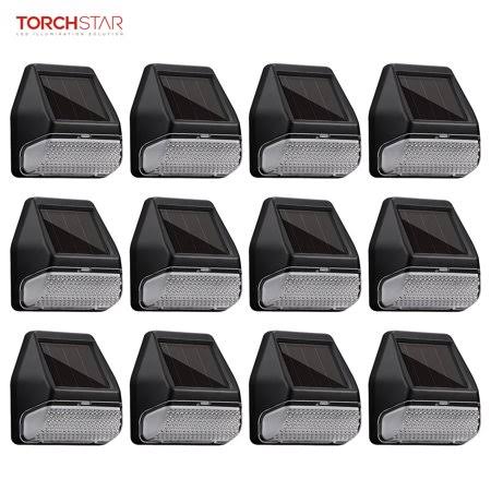 12 Pack Dusk-to-Dawn LED Solar Fence Lights D992391